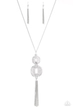 Load image into Gallery viewer, Timelessly Tasseled - Silver Paparazzi Necklace