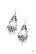 Load image into Gallery viewer, Colorfully Cabaret - White Paparazzi Earrings
