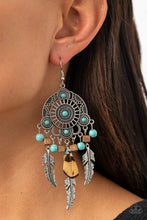 Load image into Gallery viewer, Desert Plains - Blue Paparazzi LOP Earrings