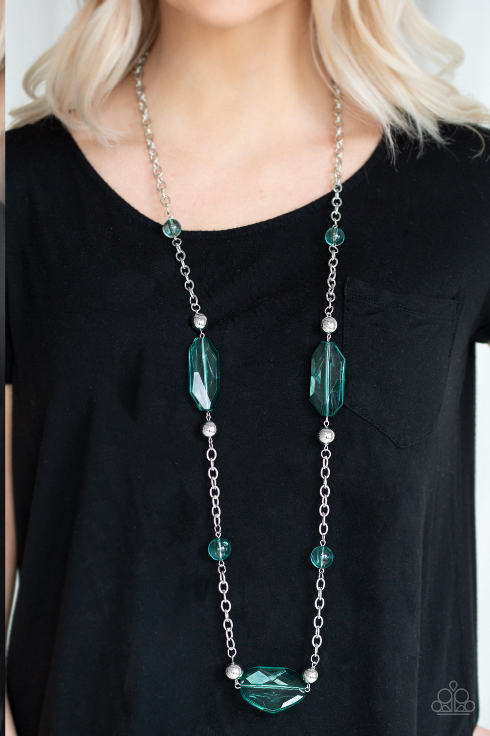 Crystal Charm - Green - Paparazzi Necklace