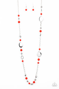 Serenely Springtime - Red - Necklace