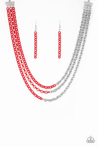 Turn Up The Volume - Red - Necklace