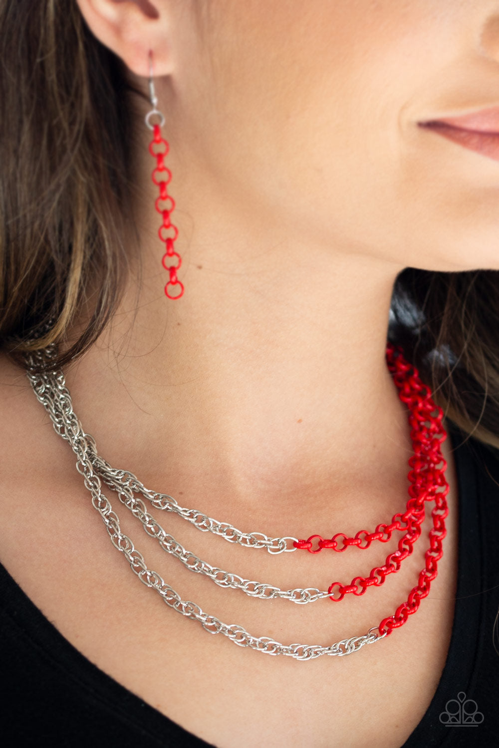 Turn Up The Volume - Red - Necklace