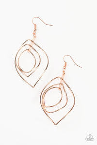 Asymmetrical Allure - Copper - Earrings