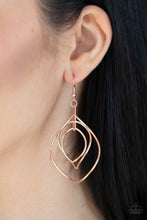 Load image into Gallery viewer, Asymmetrical Allure - Copper - Earrings
