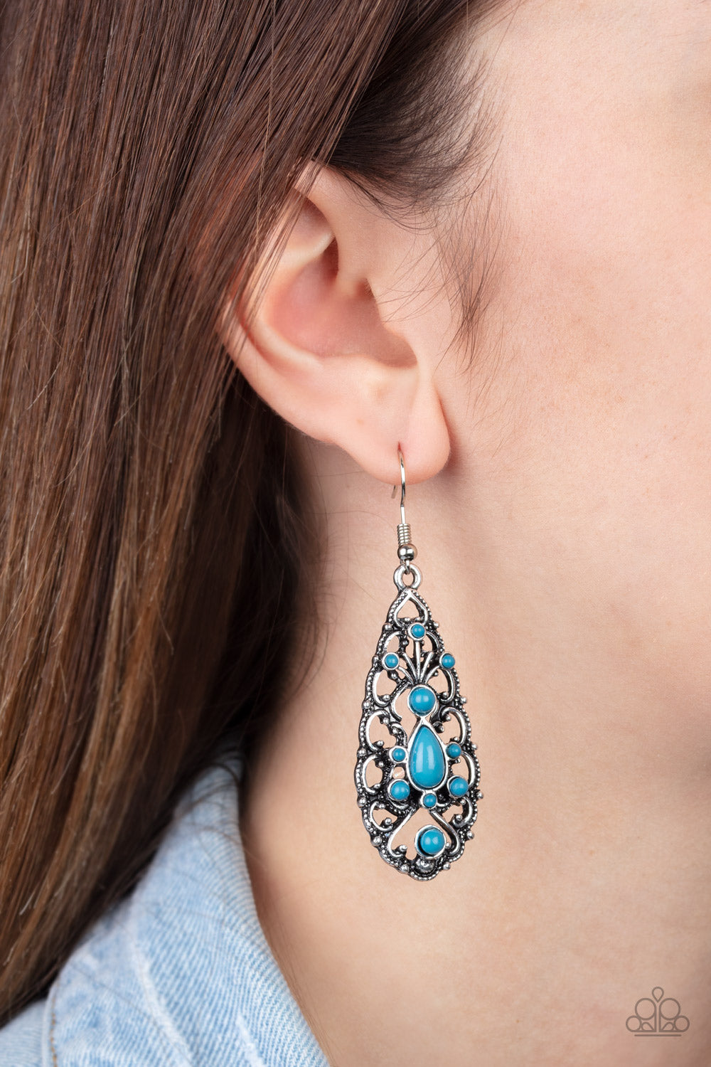 Fantastically Fanciful - Blue - Earrings