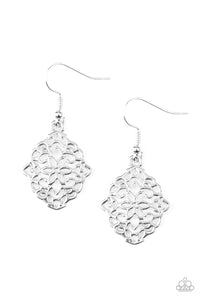 Flirty Florals - Silver - Earrings