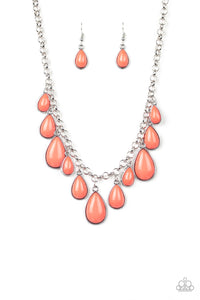 Jaw-Dropping Diva - Orange - Necklace