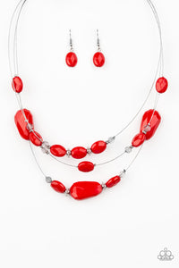 Radiant Reflections - Red - Necklace