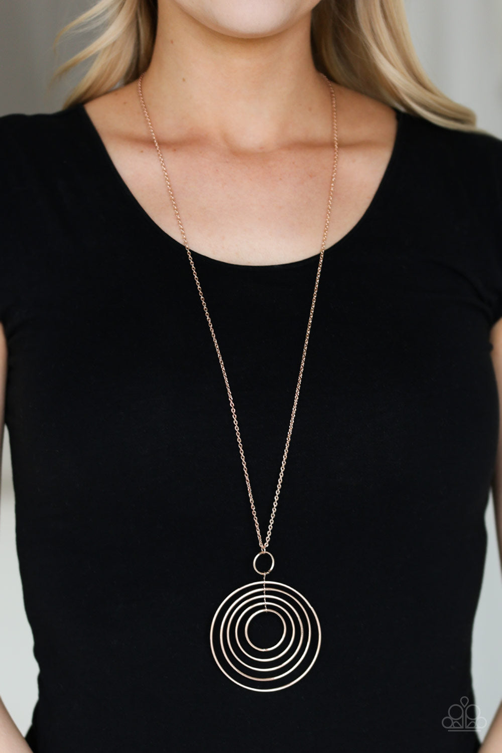 Running Circles In My Mind - Rose Gold - Necklace