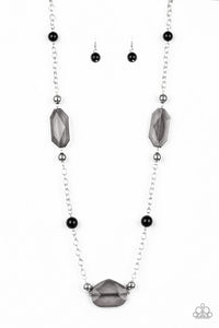 Crystal Charm - Black - Paparazzi Necklace
