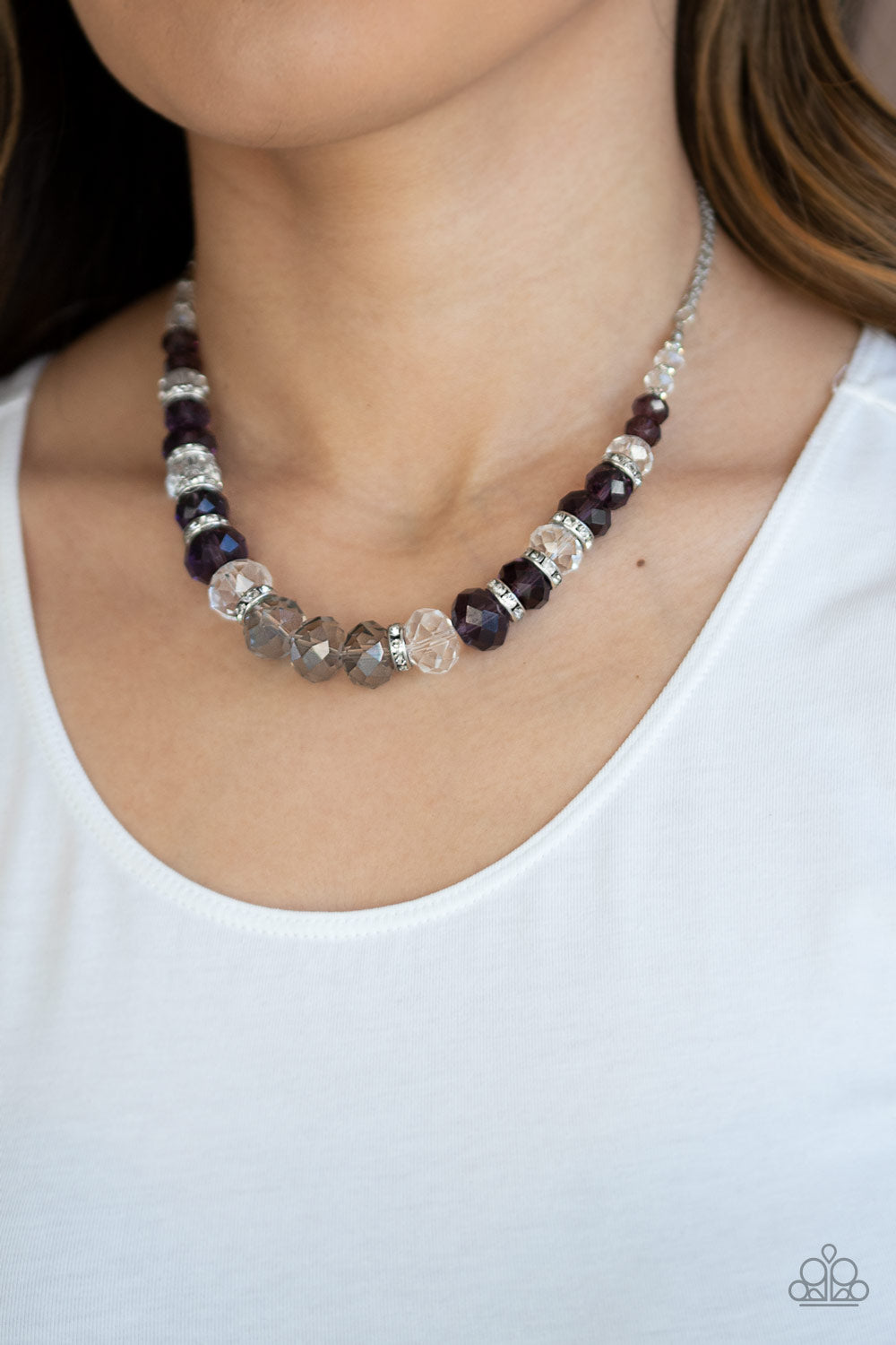 Distracted by Dazzle - Purple - Necklace