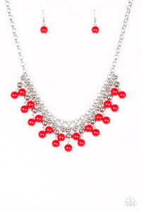 Friday Night Fringe - Red - Necklace