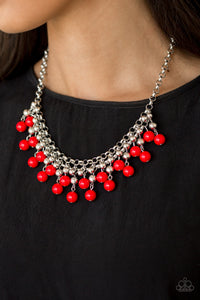 Friday Night Fringe - Red - Necklace