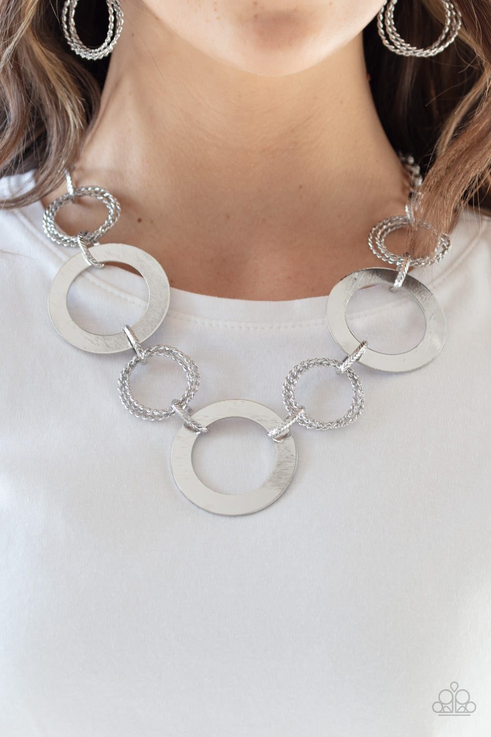 Ringed in Radiance - Silver - Necklace