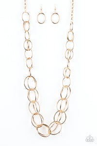 Elegantly Ensnared - Gold - Necklace