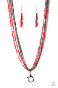 Colorful Calamity - Red - Necklace