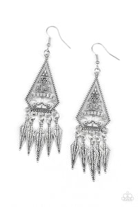 Me Oh MAYAN - Silver - Earrings