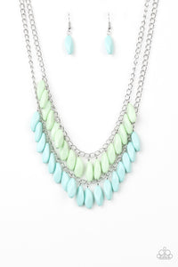 Beaded Boardwalk - Blue - Necklace