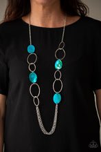 Load image into Gallery viewer, Kaleidoscope Coasts - Blue - Necklace
