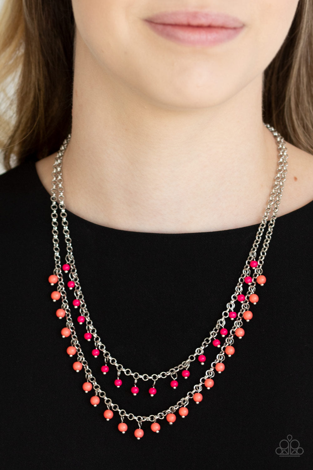 Dainty Distraction - Orange - Necklace