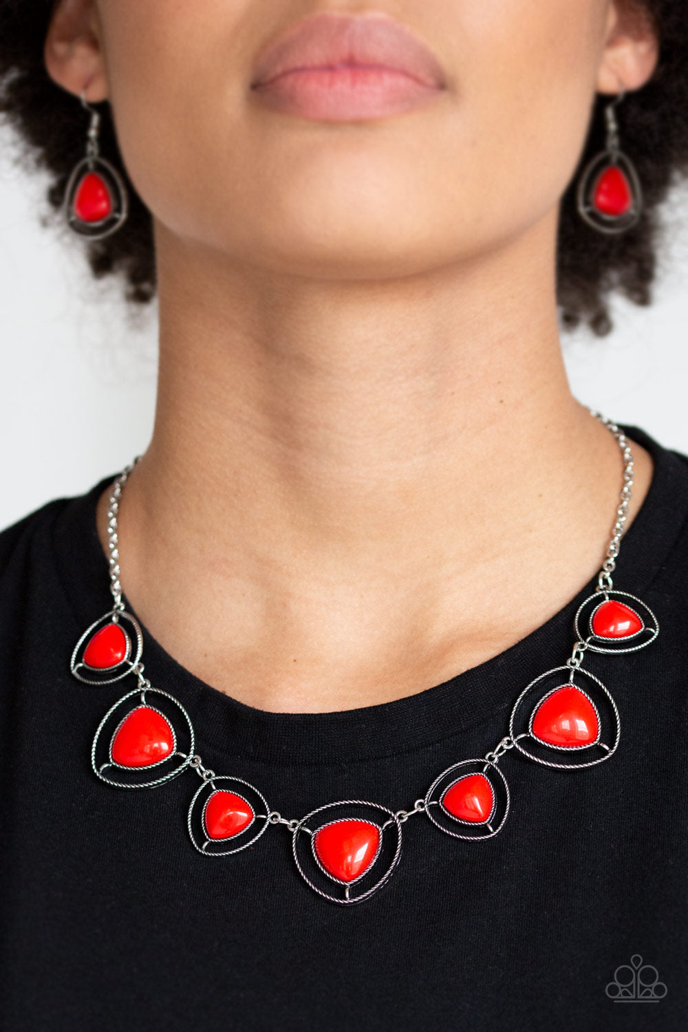 Make A Point - Red - Necklace