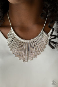 Metallic Mane - Silver - Necklace