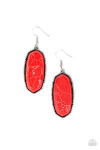 Stone Quest - Red - Paparazzi Earrings