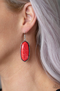 Stone Quest - Red - Paparazzi Earrings