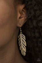 Load image into Gallery viewer, Feather On Fleek - Brass

