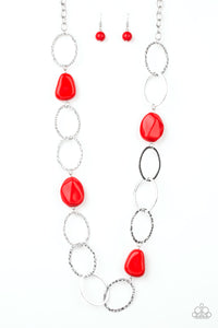 Modern Day Malibu - Red - Necklace