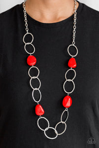 Modern Day Malibu - Red - Necklace