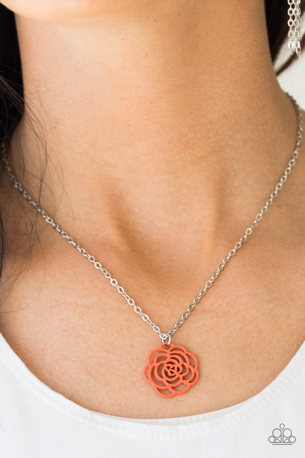 Blossom Bliss - Orange - Necklace