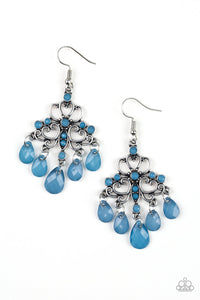 Dip It GLOW - Blue - Paparazzi Earrings - #1394