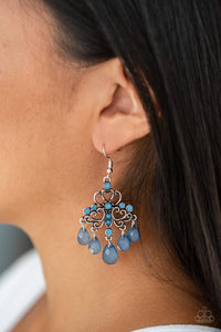 Dip It GLOW - Blue - Paparazzi Earrings - #1394