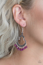 Load image into Gallery viewer, Babe Alert - Purple Paparazzi  Earrings
