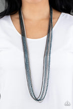Load image into Gallery viewer, Colorful Calamity - Blue Paparazzi  Necklace

