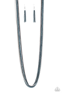 Colorful Calamity - Blue Paparazzi  Necklace