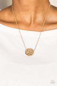 The BOLD Standard - Gold Paparazzi Necklace