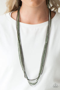 Colorful Calamity - Green - Necklace