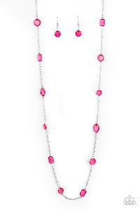 Glassy Glamorous - Pink Paparazzi Necklace