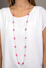 Load image into Gallery viewer, Glassy Glamorous - Pink Paparazzi Necklace
