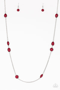 Pacific Piers - Red Paparazzi Necklace