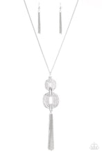 Load image into Gallery viewer, Timelessly Tasseled - Silver Paparazzi Necklace
