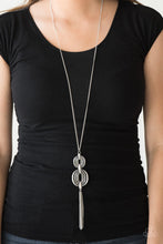Load image into Gallery viewer, Timelessly Tasseled - Silver Paparazzi Necklace
