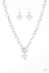 Harvard Hearts - White - Necklace