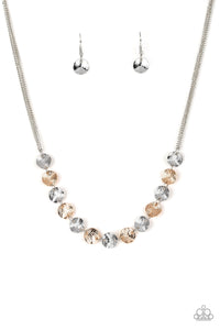 Simple Sheen - Silver Paparazzi Necklace - #2528