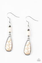 Load image into Gallery viewer, Courageously Canyon - White Paparazzi Earrings
