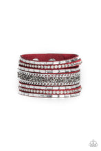 Load image into Gallery viewer, Rhinestone Rumble - Red Paparazzi Bracelet
