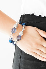 Load image into Gallery viewer, Downtown Dazzle - Blue - Paparazzi Bracelet
